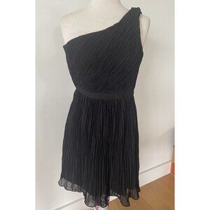 Club Monaco Black One Shoulder Dress Size 2 Ruched Formal Cocktail